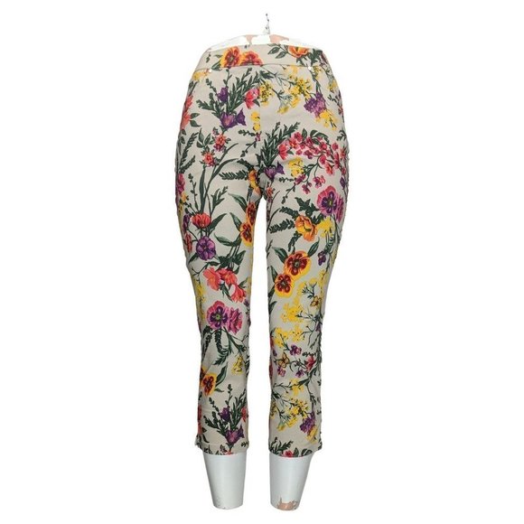 Susan Graver Pants - Susan Graver Floral Uptown Stretch Pull-On Crop Pants Multicolored Size 16 NWOT